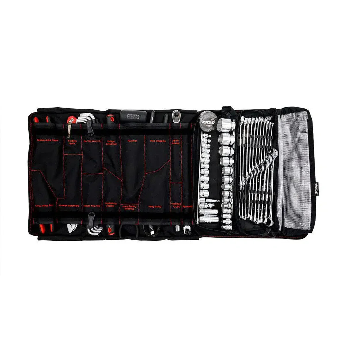 Combo Tool Roll | 82-Piece Metric and SAE Tool Roll and Dry Bag - Boxo USA - PA922