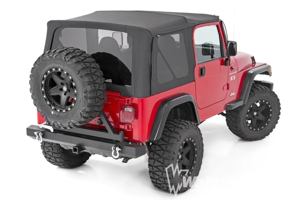 Soft Top | Replacement | Black | Half Doors | Jeep Wrangler TJ 4WD (97-06)