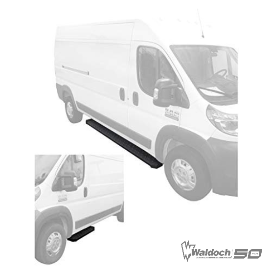 WALDOCH DRIVER AND PASSENGER AGGRESSIVE RUNNING BOARD 96" - 36" , W/BRACKETS DODGE PROMASTER 136"/159" WHEEL BASE FULL SIZE VAN - PW02329401