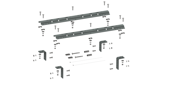 Universal Mounting Rails For 5th Wheel Hitches