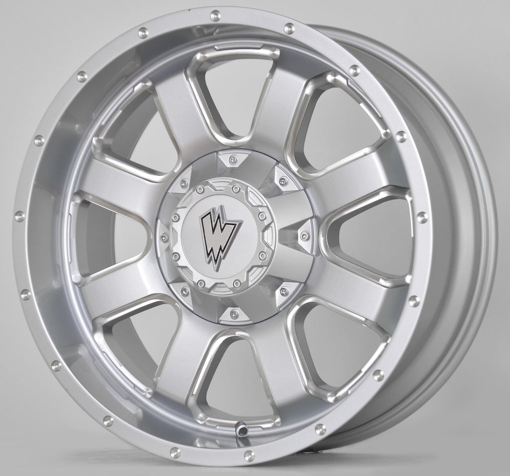 REBEL 20X9 MACHINE SILVER - 12 OFFSET 6X139.7 78.3CB