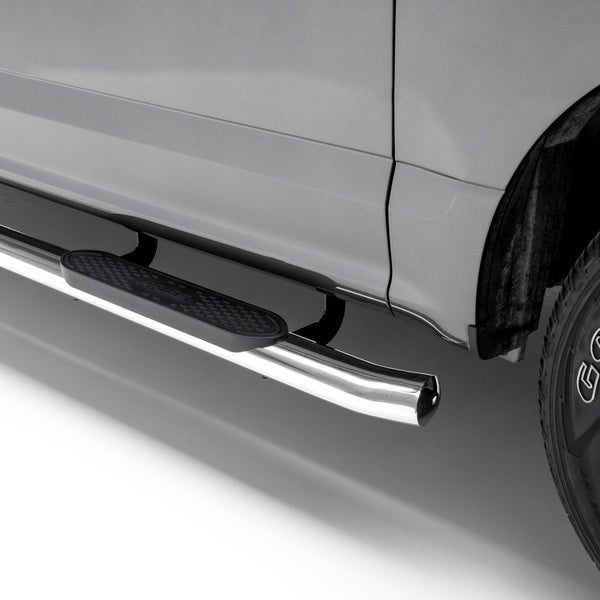 4" Polished Stainless Oval Side Bars, Select Toyota Tundra CrewMax