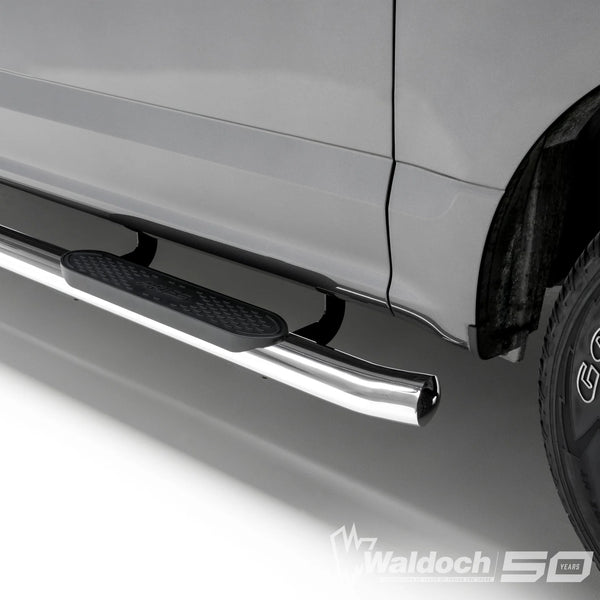 4" Polished Stainless Oval Side Bars, Select Nissan Titan, XD