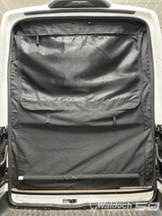 FULL SIDE DOOR WEATHER AND BUG SHIELD FOR FORD TRANSIT VANS WITH ADJUSTABLE ZIPPER OPENINGS