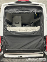 FULL SIDE DOOR WEATHER AND BUG SHIELD FOR FORD TRANSIT VANS WITH ADJUSTABLE ZIPPER OPENINGS