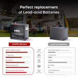 12V 206AH, METAL BOX, WITH BLUETOOTH, HEATER PAD - DRY AND WET USE - SK12V206H