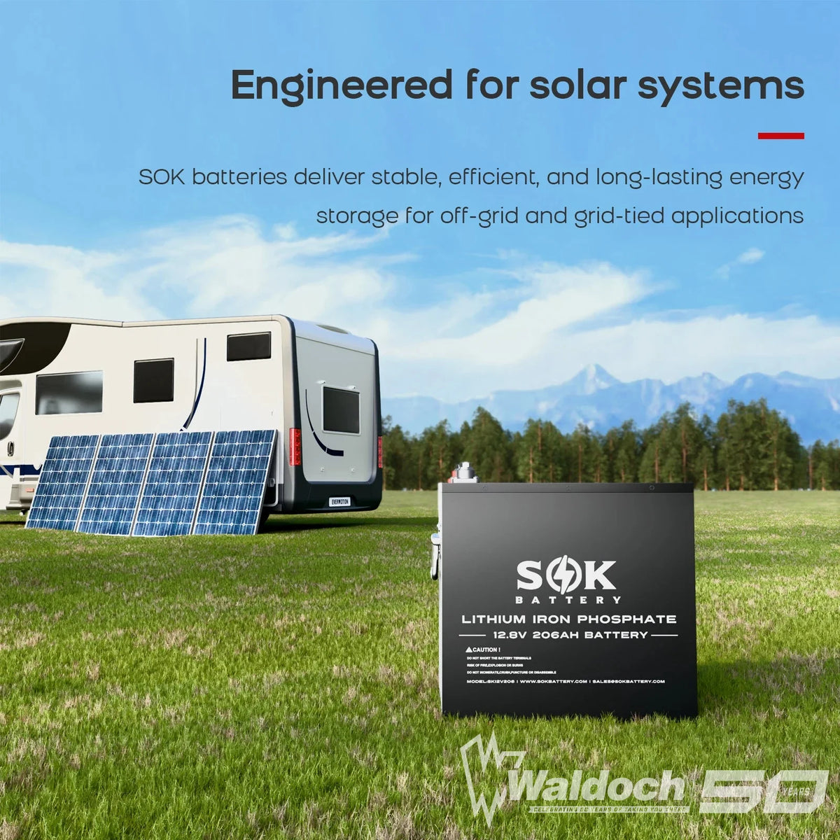 12V 206AH, METAL BOX, WITH BLUETOOTH, HEATER PAD - DRY AND WET USE - SK12V206H