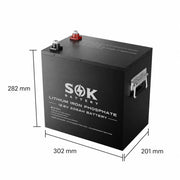 12V 206AH, METAL BOX, WITH BLUETOOTH, HEATER PAD - DRY AND WET USE - SK12V206H