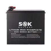 12V 206AH, METAL BOX, WITH BLUETOOTH, HEATER PAD - DRY AND WET USE - SK12V206H