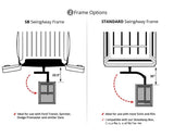 HITCH MOUNTED SKI CARRIER ON A SWINGAWAY FRAME