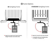 HITCH MOUNTED SKI CARRIER ON A SWINGAWAY FRAME