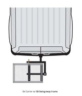 HITCH MOUNTED SKI CARRIER ON A SWINGAWAY FRAME