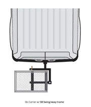 HITCH MOUNTED SKI CARRIER ON A SWINGAWAY FRAME