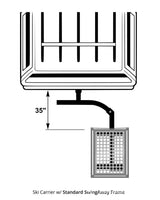 HITCH MOUNTED SKI CARRIER ON A SWINGAWAY FRAME