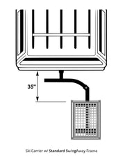 HITCH MOUNTED SKI CARRIER ON A SWINGAWAY FRAME