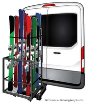 HITCH MOUNTED SKI CARRIER ON A SWINGAWAY FRAME