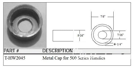 Metal Cap For T500 Handles And Win-Doors