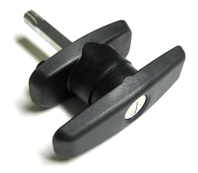 Black Composite CW keyed J369 T-Handle w/ 1/2" threaded shank - TURNS TO RIGHT