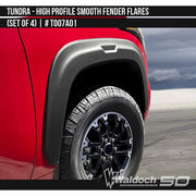 High Profile Smooth Fender Flare Set for 2022-2025+ Toyota Tundra