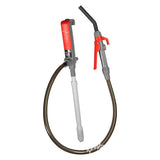 TERA PUMP TREP01-T Multipurpose Battery Powered Fuel Pump with Quick Stop Nozzle for Diesel, DEF, Kerosene - Gas Liquid Transfer Pump with Telescopic Suction (2.4 GPM, 360 Swivel Nozzle) - TREP01-T
