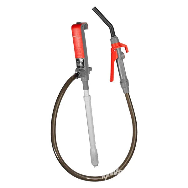 TERA PUMP TREP01-T Multipurpose Battery Powered Fuel Pump with Quick Stop Nozzle for Diesel, DEF, Kerosene - Gas Liquid Transfer Pump with Telescopic Suction (2.4 GPM, 360 Swivel Nozzle)