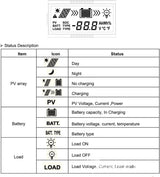 EPEVER Solar Charge Controller with USB Ports Output 12V/24V PWM Solar Panel Battery Charging Regulator LCD Display for Solar System (30A, )