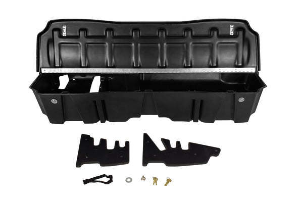19-22 Chevrolet/GMC Silverado/Sierra Light Duty Crew Cab (New Body Style) DU-HA Lockbox - Underseat Storage / Gun Case w/Lockable Lid Black