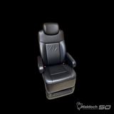 Waldoch Middle Bucket Seat Dual Armrests Black Pewter Piping