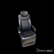 Waldoch Middle Bucket Seat Dual Armrests Black Pewter Piping