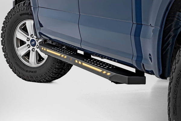 AC2 Running Boards | Amber/White | Crew Cab | Ford F-150/Lightning/F-250/F-350/Raptor (15-25)