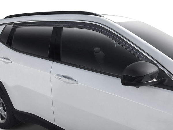 Low Profile Ventvisor Deflector Smoke with Chrome Trim Outside Mount 4 pc.