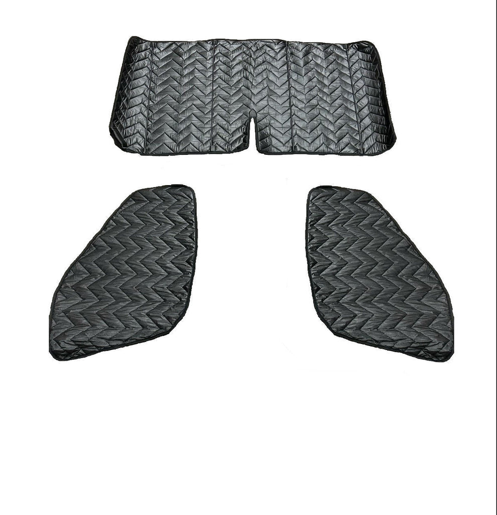 FORD TRANSIT - BLACKOUT WINDOW COVERINGS WINDSHEILD, DRIVER & PASSENGER - BLACK IN COLOR