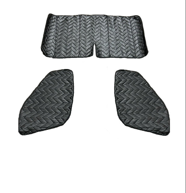 FORD TRANSIT - BLACKOUT WINDOW COVERINGS WINDSHEILD, DRIVER & PASSENGER - BLACK IN COLOR