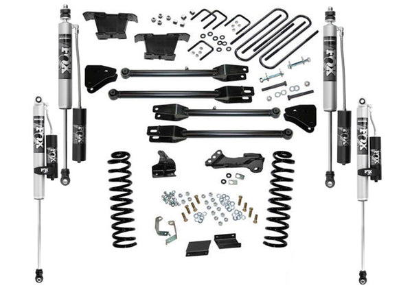 4" Lift Kit w/ FOX 2.0 Reservoir Shocks - 11-16 F250/350 4WD Dsl w/ 4-Link Arms