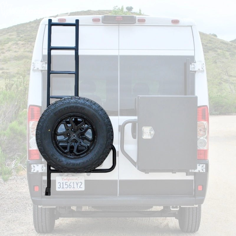 PROMASTER REAR DOOR LADDER/WITH TIRE BOX MOUNT - 210569-FS