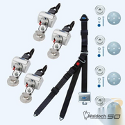 QRT Standard Kit For Slide N' Click, Retractable Shoulder/lap Belt Combo, SNC Floor Anchorages - Q-8200-A1-SC