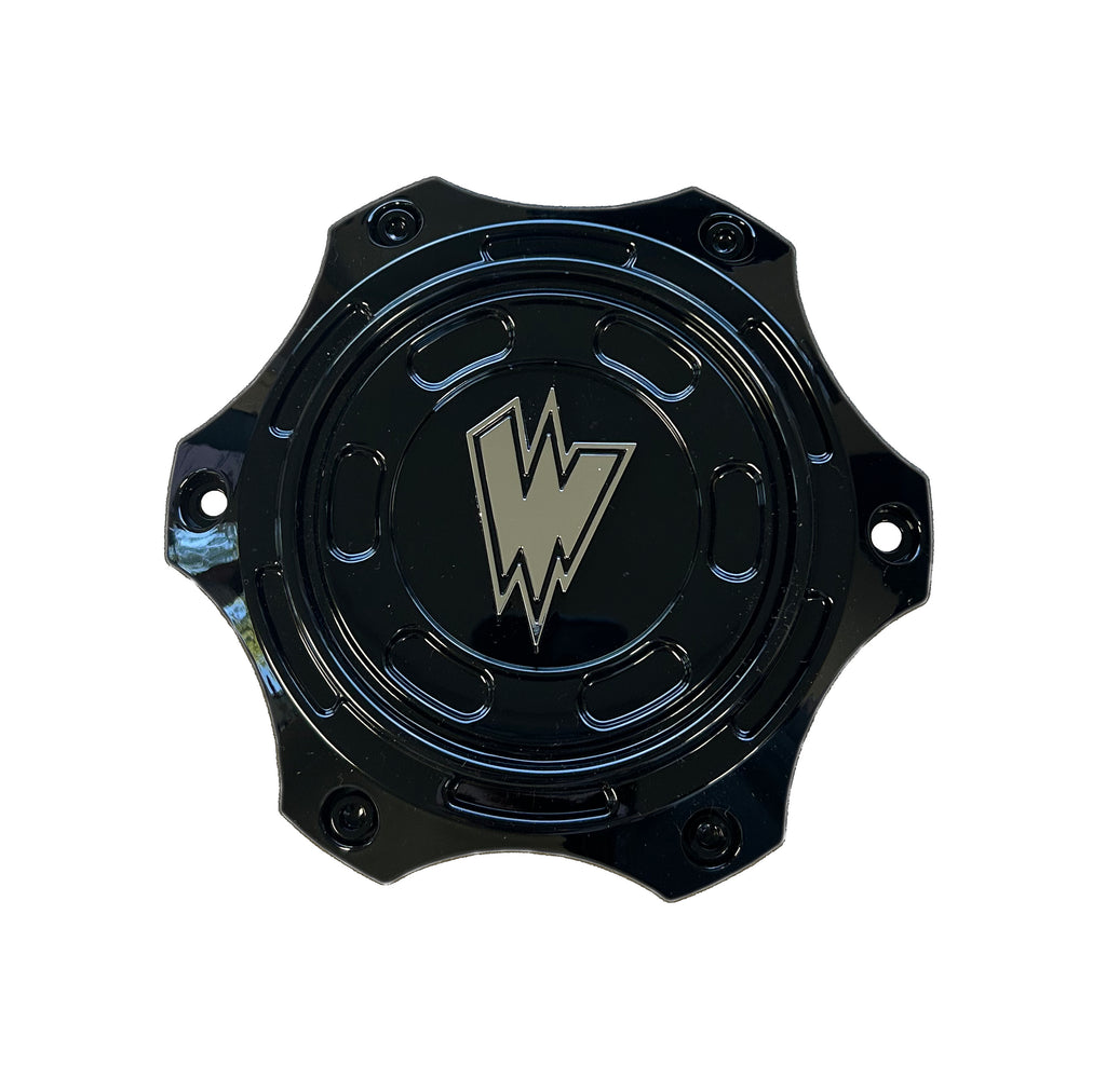 WALDOCH CENTER CAP 6 LUG, 7'' DIAMETER, BLACK, CAP5531-6180-B(W)