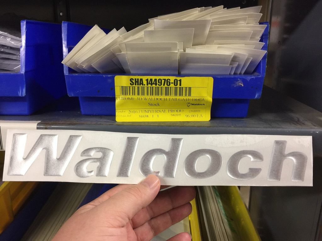 CHROME 3D WALDOCH TAILGATE DECAL