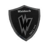 WALDOCH SHIELD LOGO (SL24) IMAGE - 5"x4.39" (SILVER BORDER)