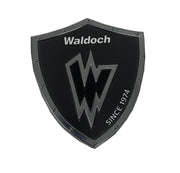WALDOCH SHIELD LOGO (SL24) IMAGE - 5"x4.39" (SILVER BORDER)