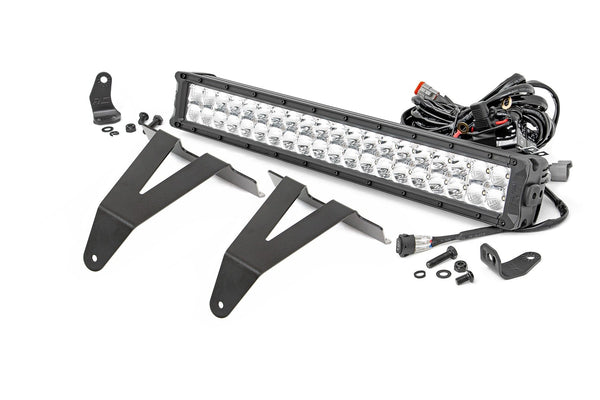 LED Light Kit | Bumper Mount | 20" Chrome Dual Row | White DRL | Ram 1500 (19-24)