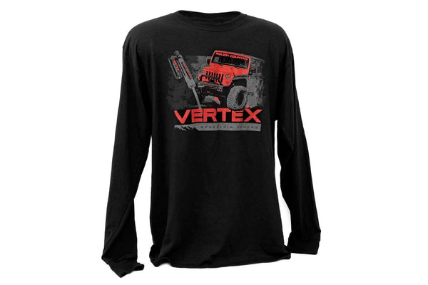 Rough Country T-Shirt | Long Sleeve | Vertex | Black | 2XL