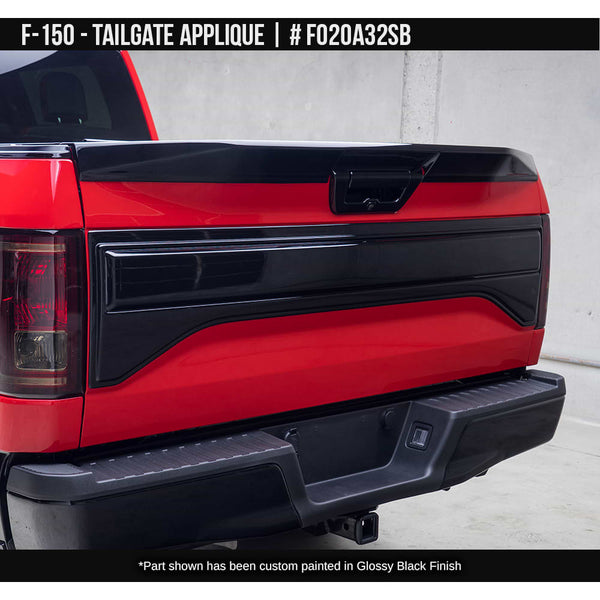 2015-2017 Ford F-150 Tailgate Appliqué  Painted  Satin Black Install Ready