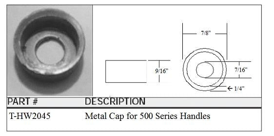 Metal Cap For T500 Handles And Win-Doors