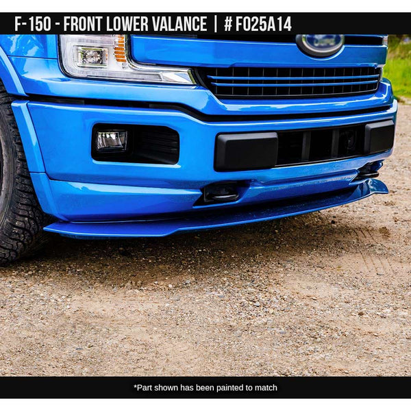 2018-2020 Ford F-150 Front Lower Valance   Painted  Satin Black Install Ready