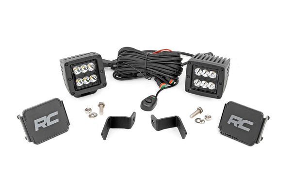 LED Light Kit | Ditch Mount | 2" Black Pair | Spot | Ford F-150 (15-25)/F-150 Lightning (22-25)