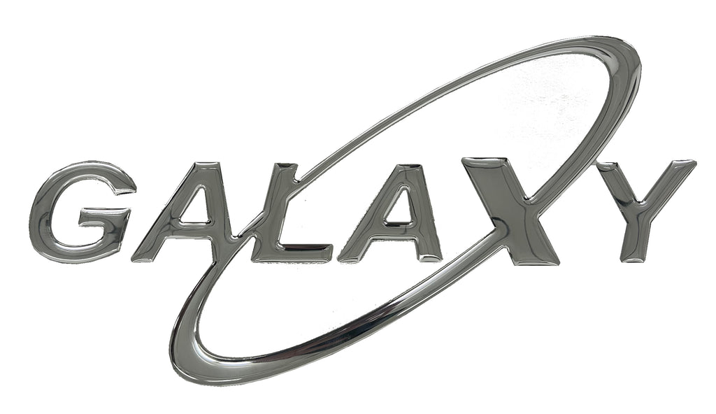 5.83" X 11" GALAXY CC LOGO 2 MIL CHROME / -55 BLACK