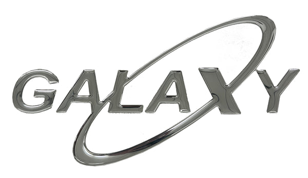 5.83" X 11" GALAXY CC LOGO 2 MIL CHROME / -55 BLACK