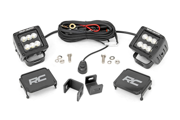 LED Light Kit | Ditch Mount | 2" Black Pair | Flood | Toyota Tundra (22-25)