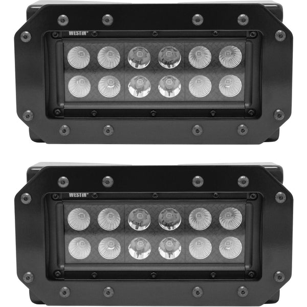 HDX Flush Mount B-FORCE LED Light Kit-Includes 6 inch LED Lights (set of 2) w/wiring harness